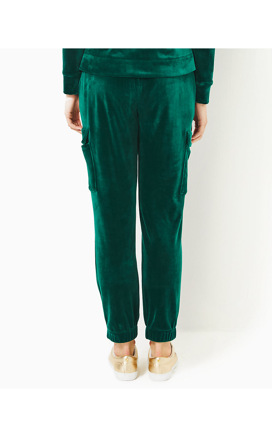 EVA VELOUR PANT | VILLA GREEN