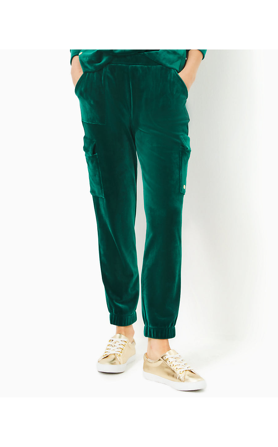 EVA VELOUR PANT | VILLA GREEN