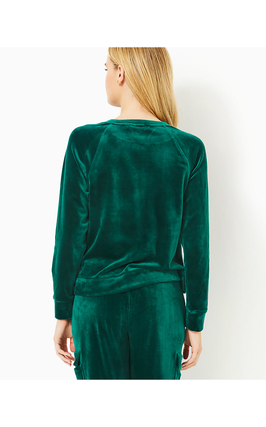 CIANA VELOUR TOP | VILLA GREEN