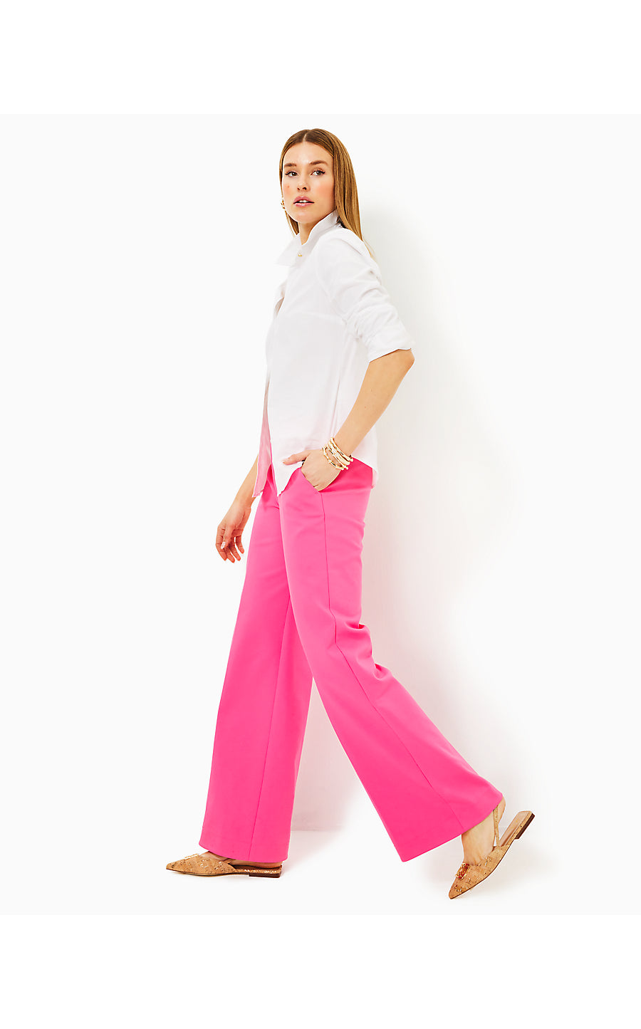 COLLETTI HIGH RISE TROUSE | PASSION FRUIT PINK