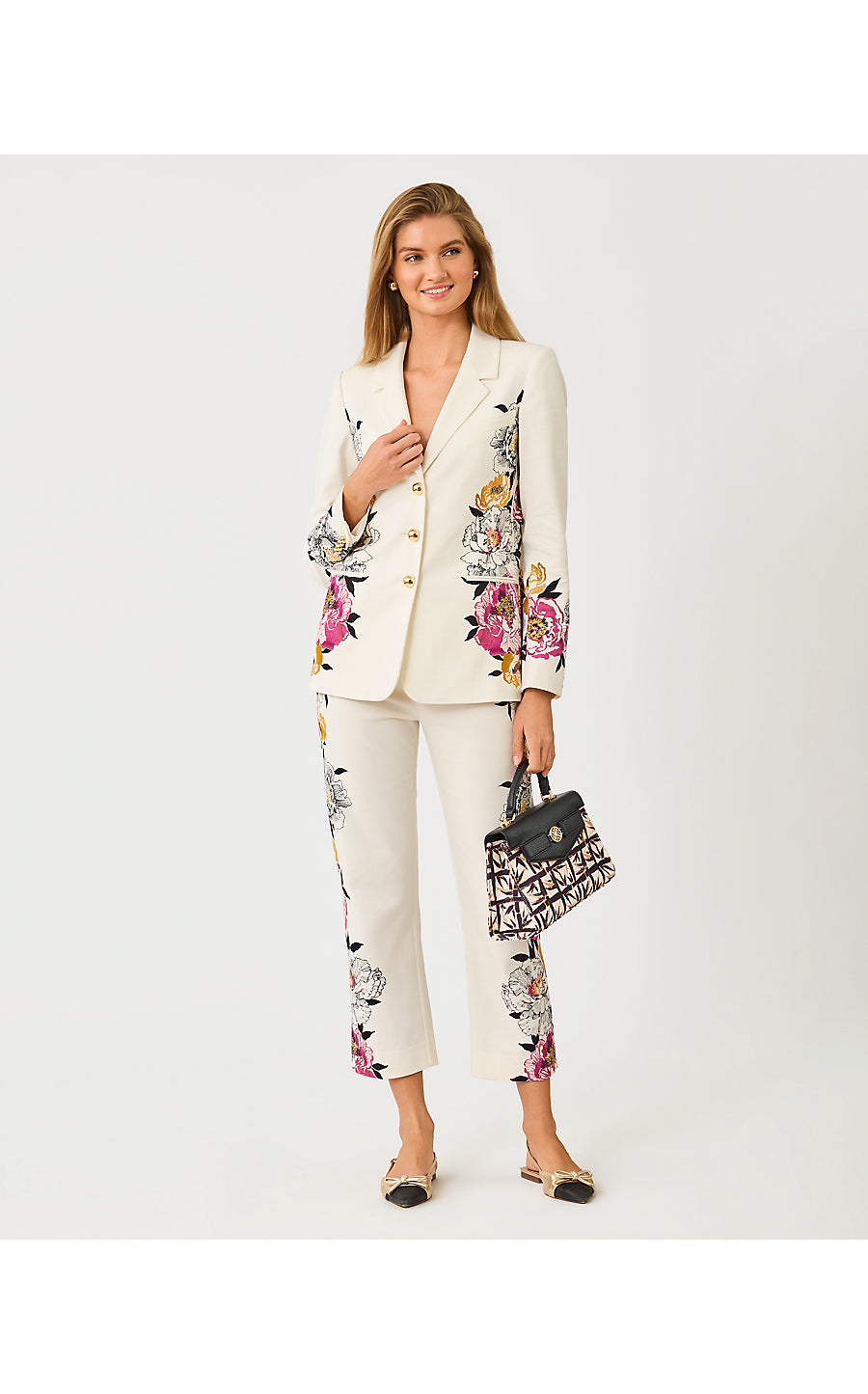 AMRYN BLAZER | COCONUT PEONY PERFECTION ENGINEERED BLAZER