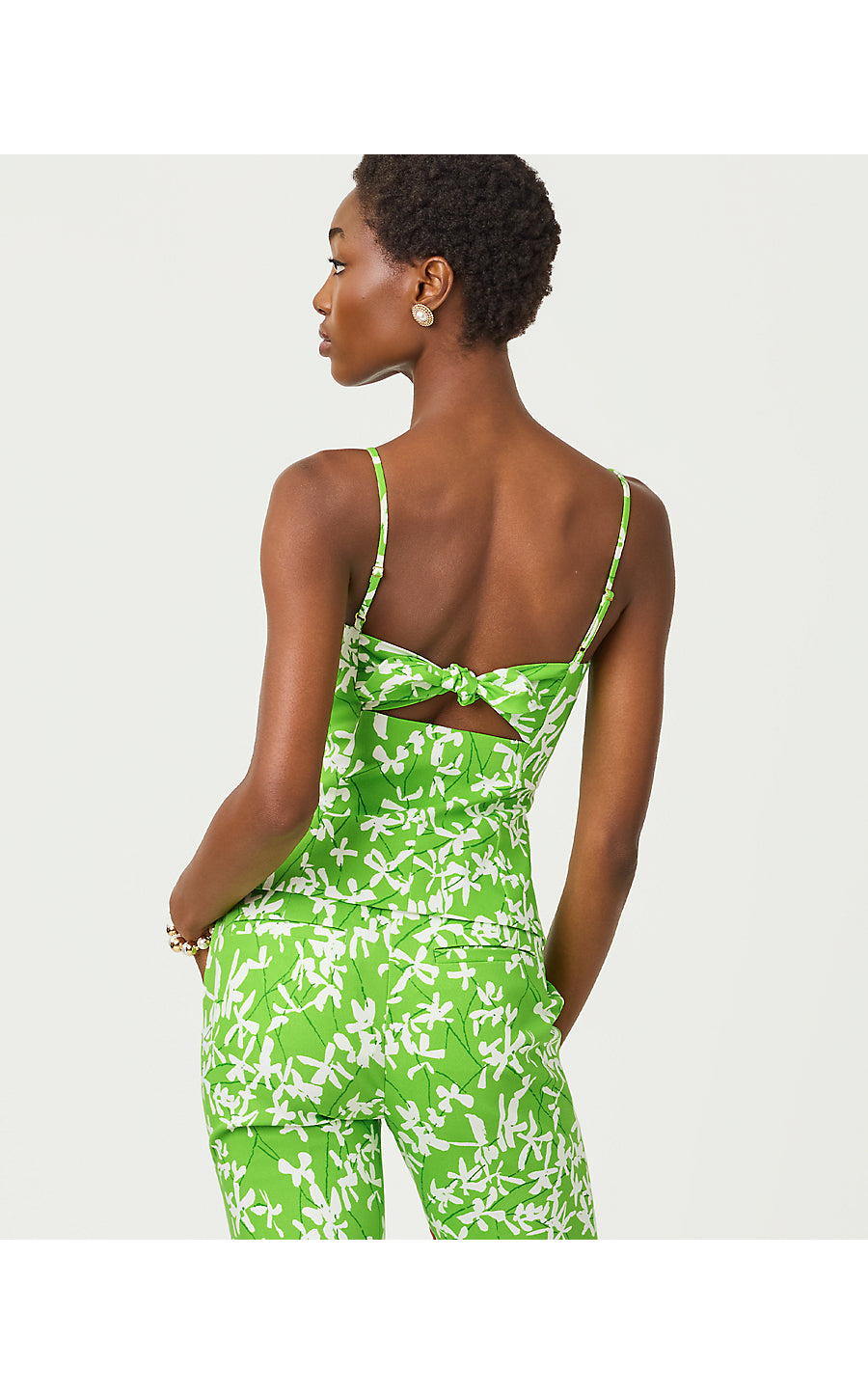 SHELLI STRETCH TOP | CROCODILE GREEN LISA