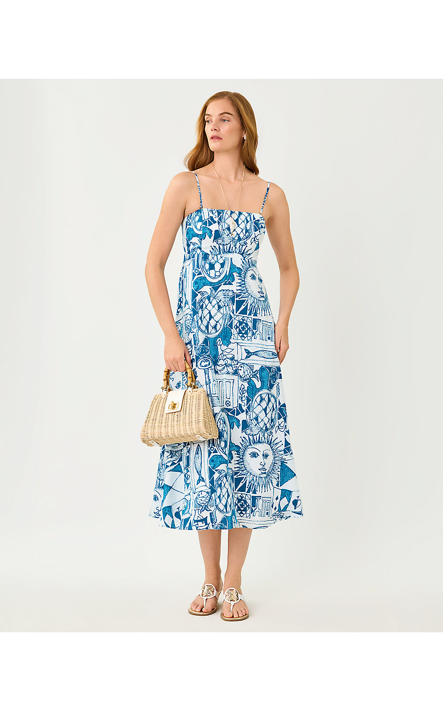 JORGIAN LINEN MIDI DRESS | RESORT WHITE OVERSIZED HARLILLYQUIN