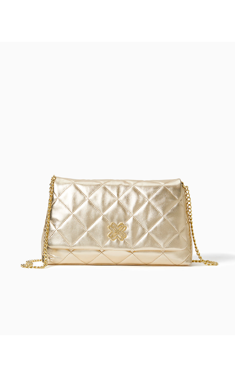 MATEA QUILTED LEATHER | GOLD METALLIC