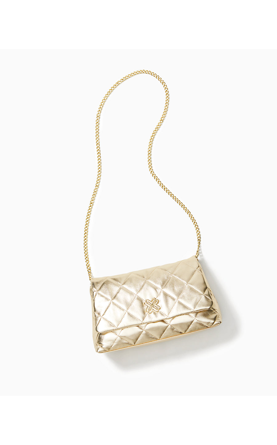 MATEA QUILTED LEATHER | GOLD METALLIC