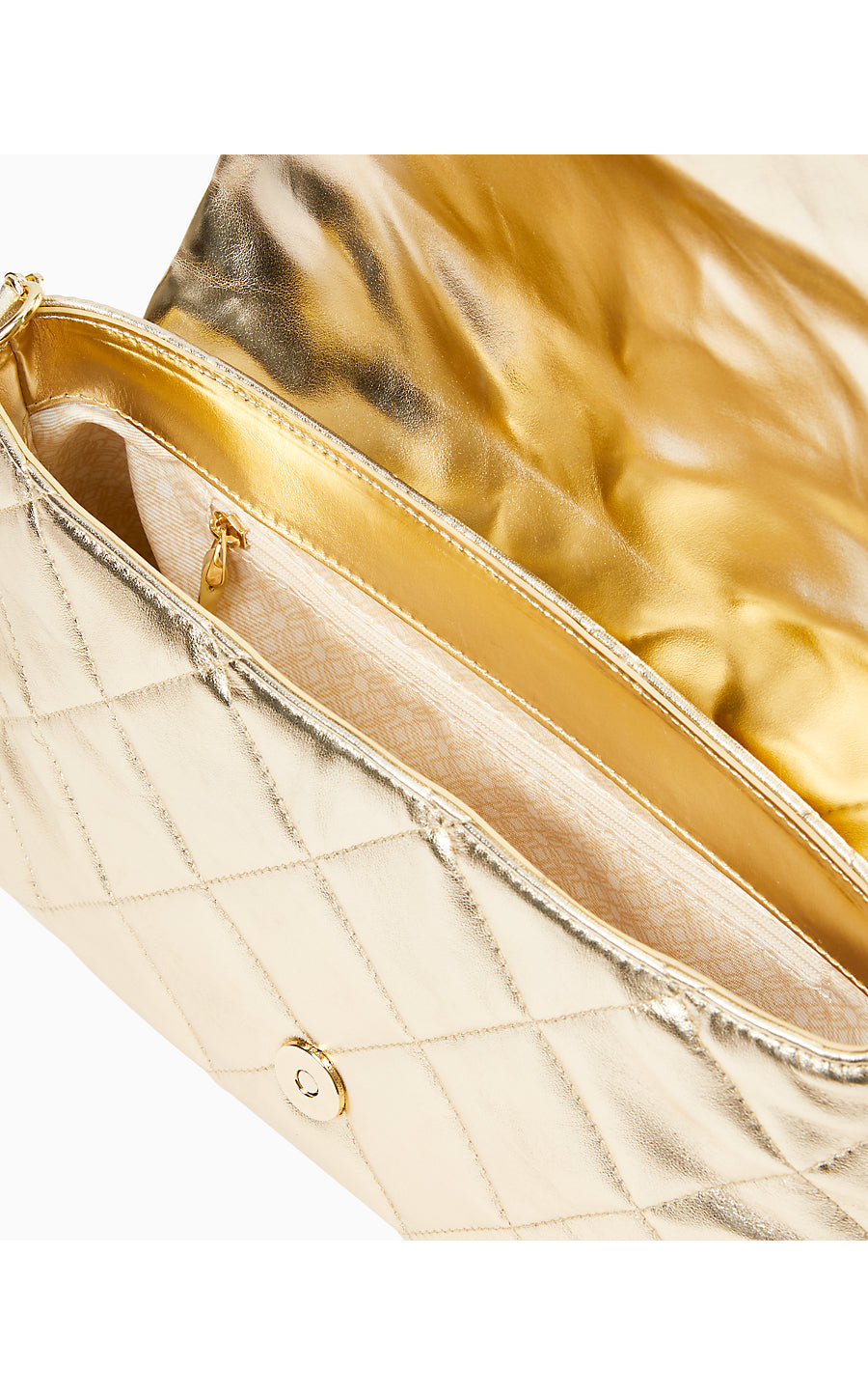 MATEA QUILTED LEATHER | GOLD METALLIC