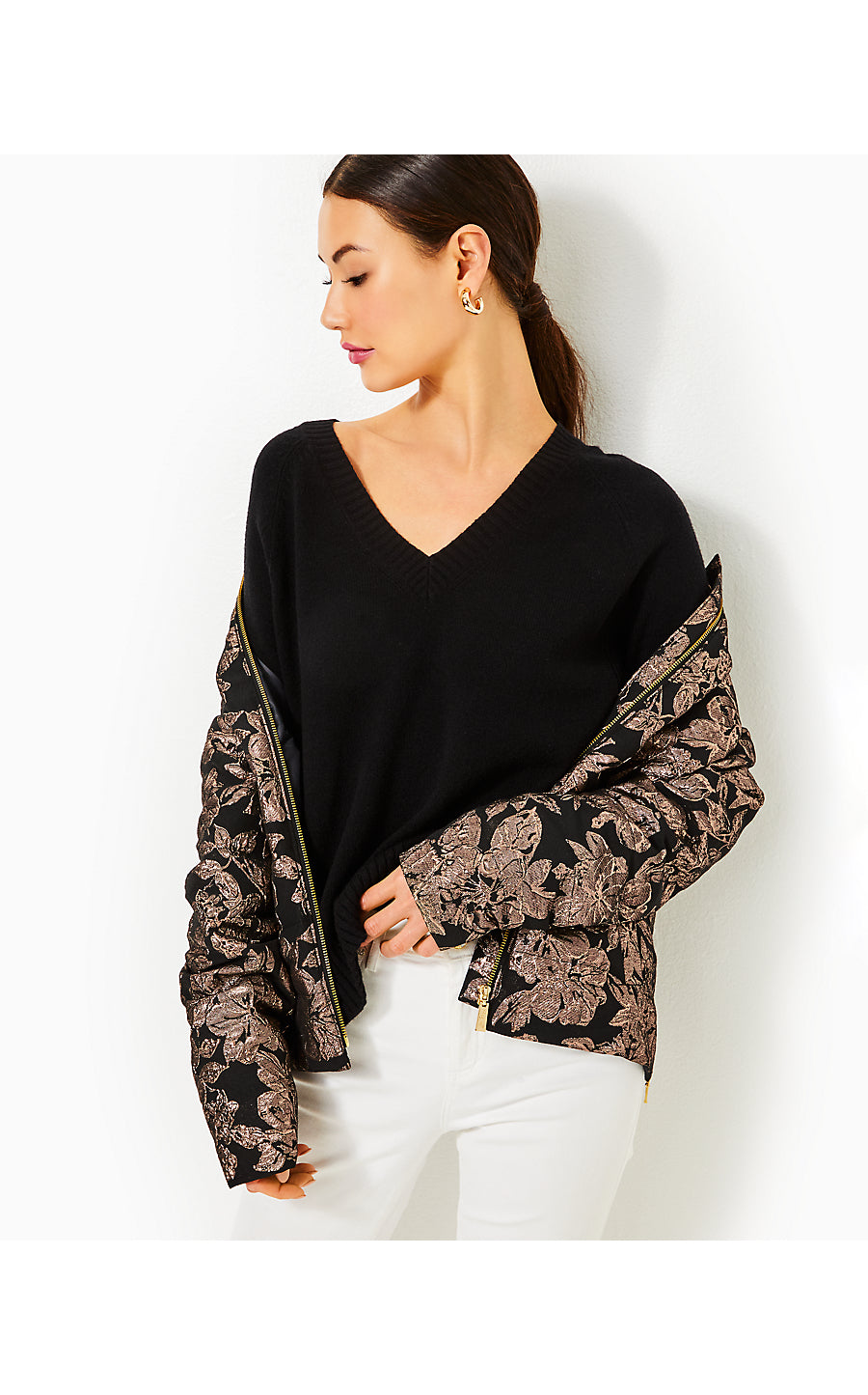 EMELYN BROCADE JACKET | NOIR MOONLIGHT DANCE