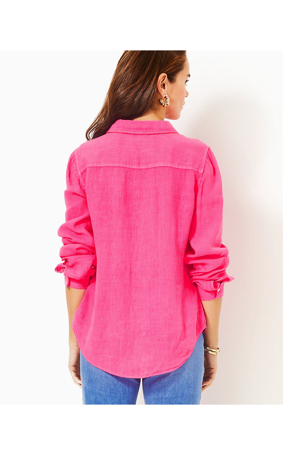 SEA VIEW BUTTON DOWN | PASSION FRUIT PINK