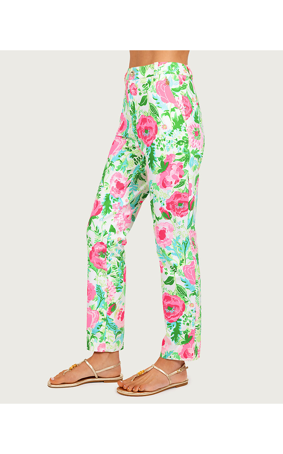 ANA HIGH RISE PANT | MULTI POPPY PARTY