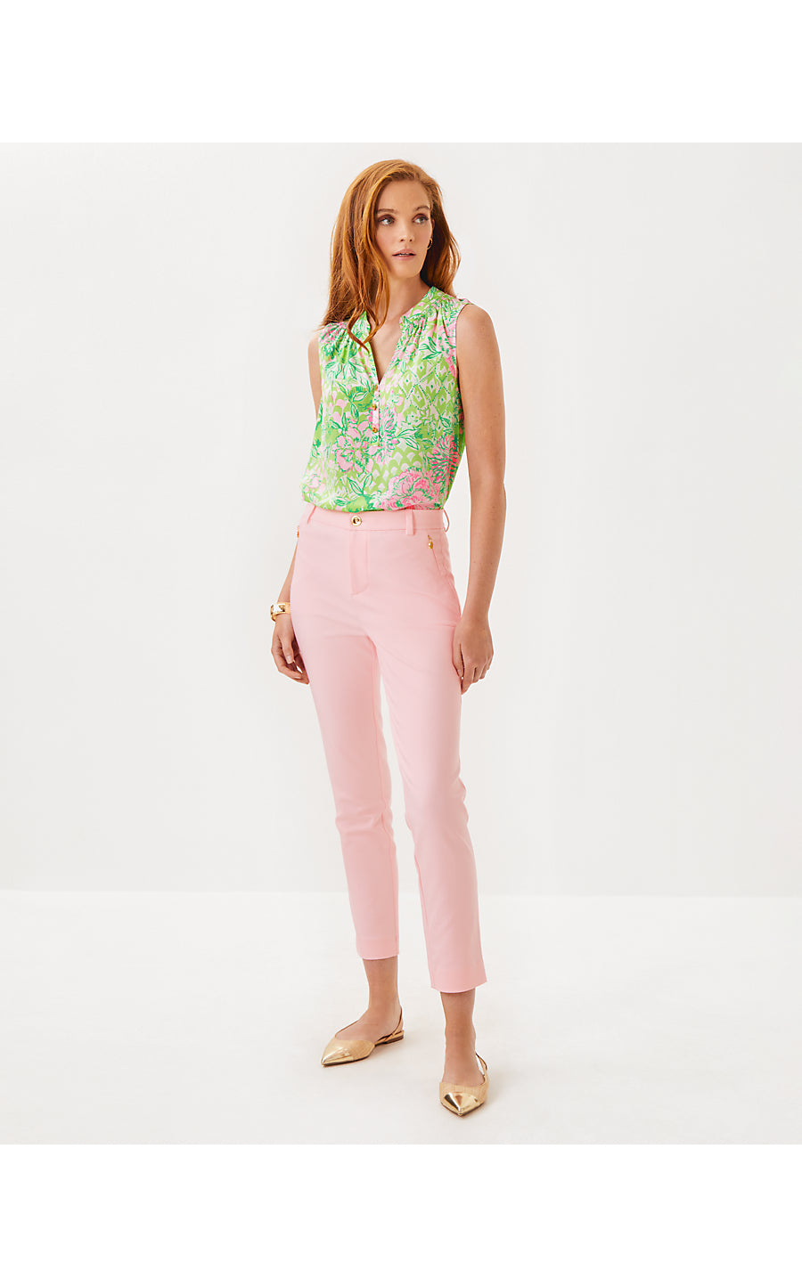 ANA HIGH RISE PANT | PINK MUSE