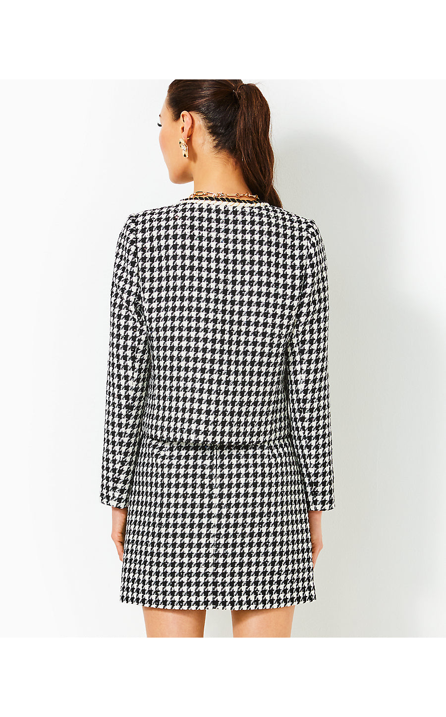 CORVINA BOUCLE JACKET | NOIR HOUNDSTOOTH