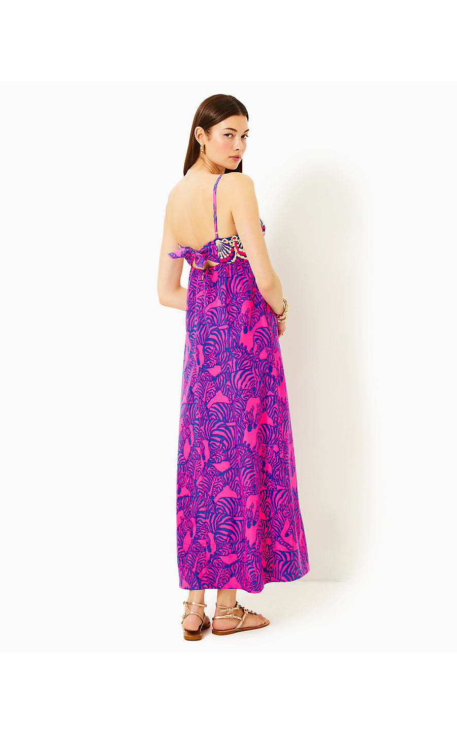 BERNADETTA MAXI DRESS | PASSION FRUIT PINK WILD NIGHTS