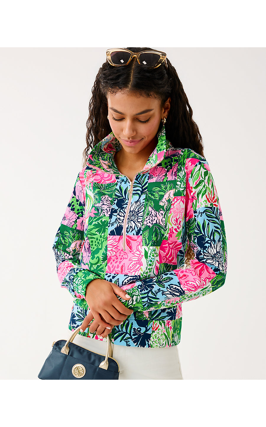 ELENI UPF 50+ PULLOVER | MULTI PARTY PUNCH PATCH