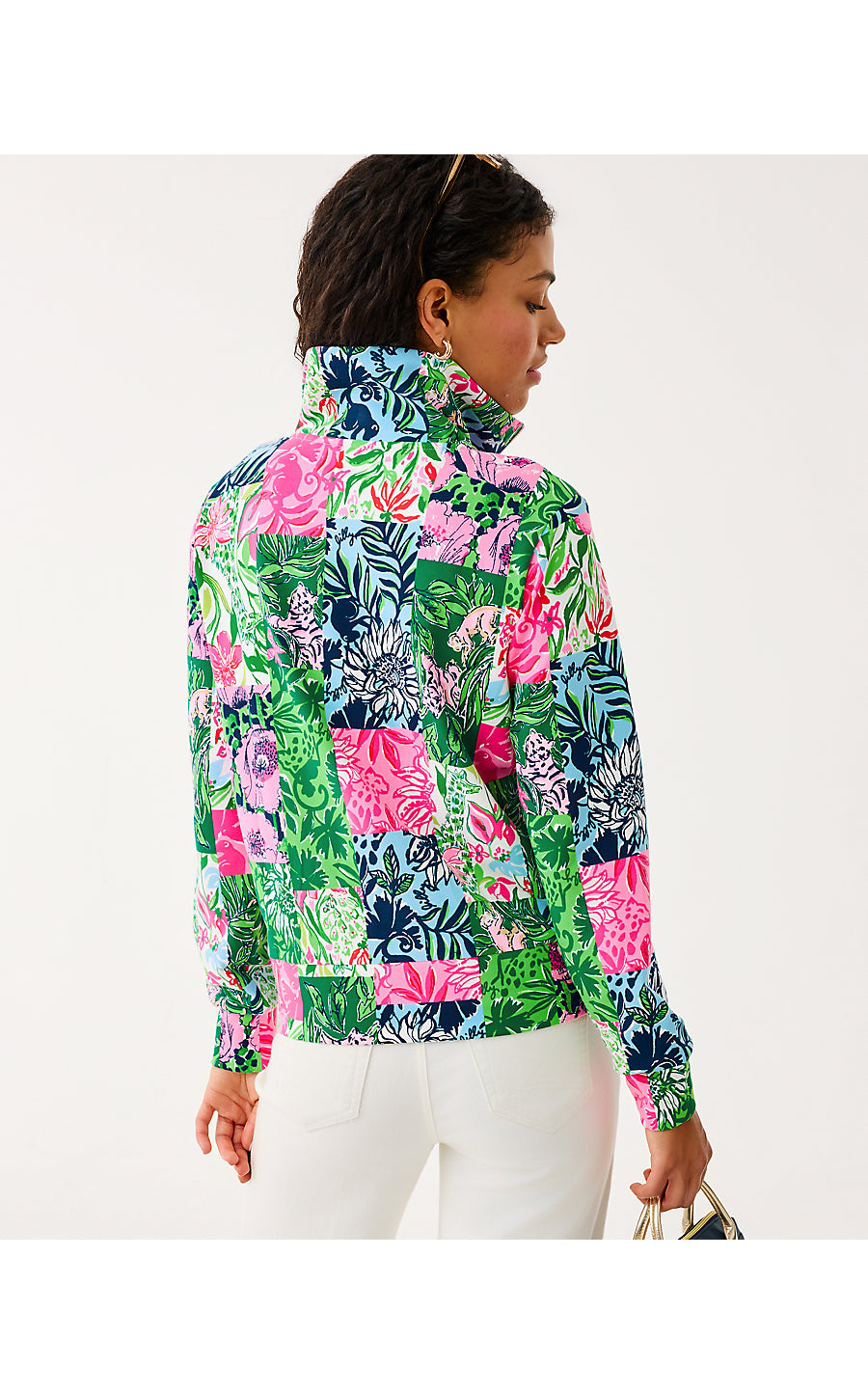 ELENI UPF 50+ PULLOVER | MULTI PARTY PUNCH PATCH