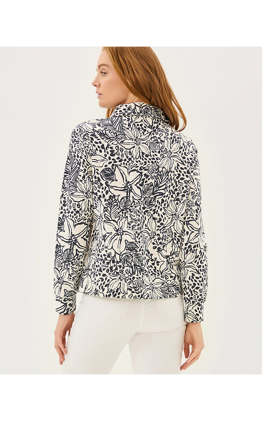 ELENI UPF 50+ PULLOVER | ONYX LOTS TO SPOT
