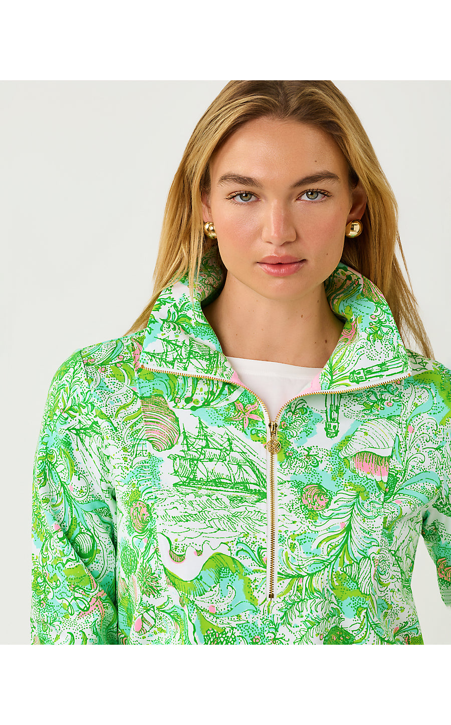 ELENI UPF 50+ PULLOVER | RESORT WHITE SHIP TO SHORE