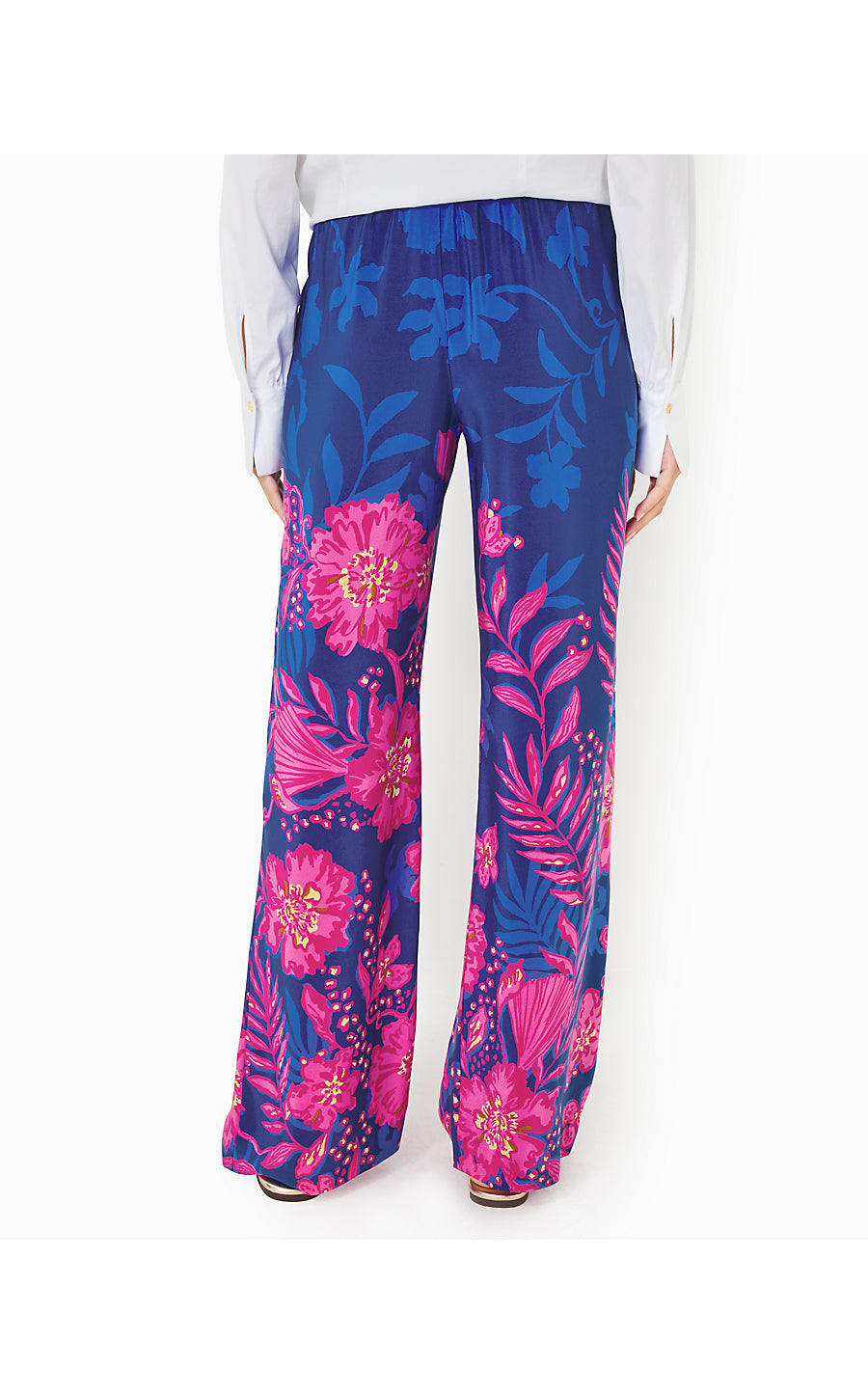 KANTANA HIGH RISE PALAZZO | BLUE MED NEVER ENDING SUMMER ENGINEERED PANT