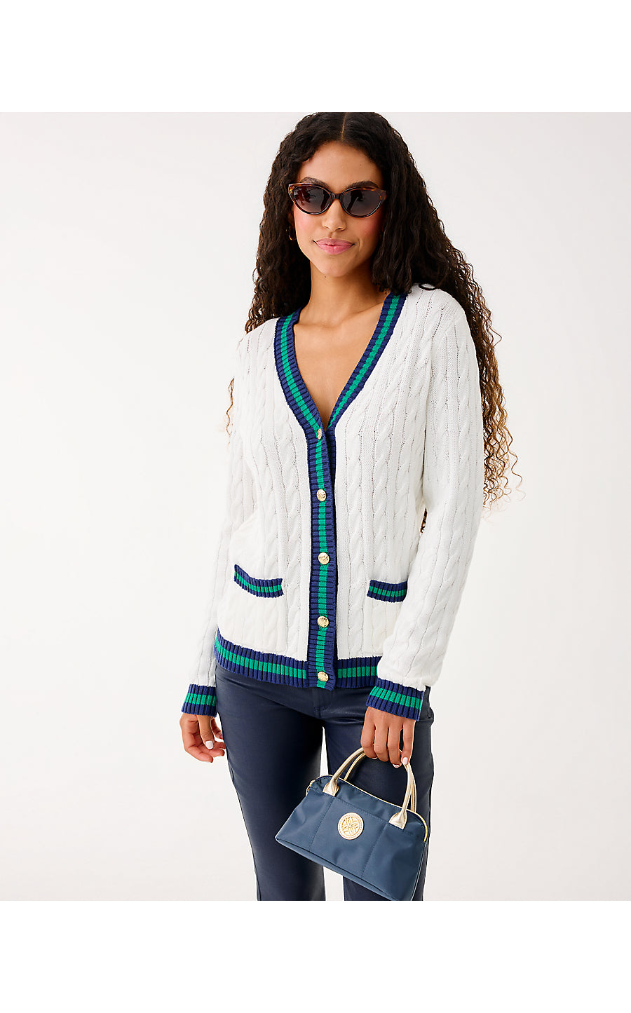 BROCKTON SWEATER | LOW TIDE NAVY X JOLIE GREEN TIPPING