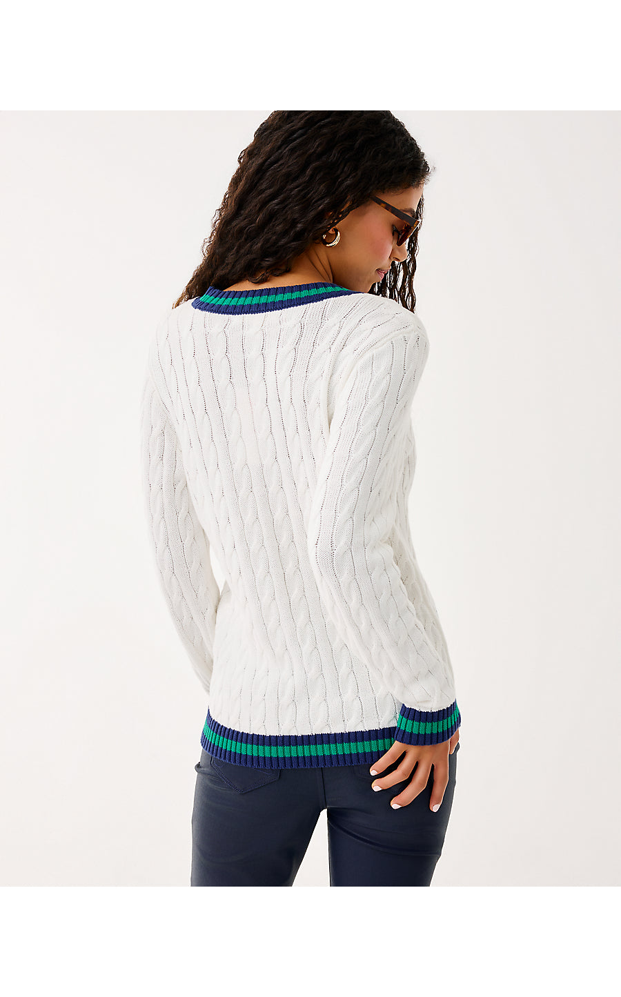 BROCKTON SWEATER | LOW TIDE NAVY X JOLIE GREEN TIPPING