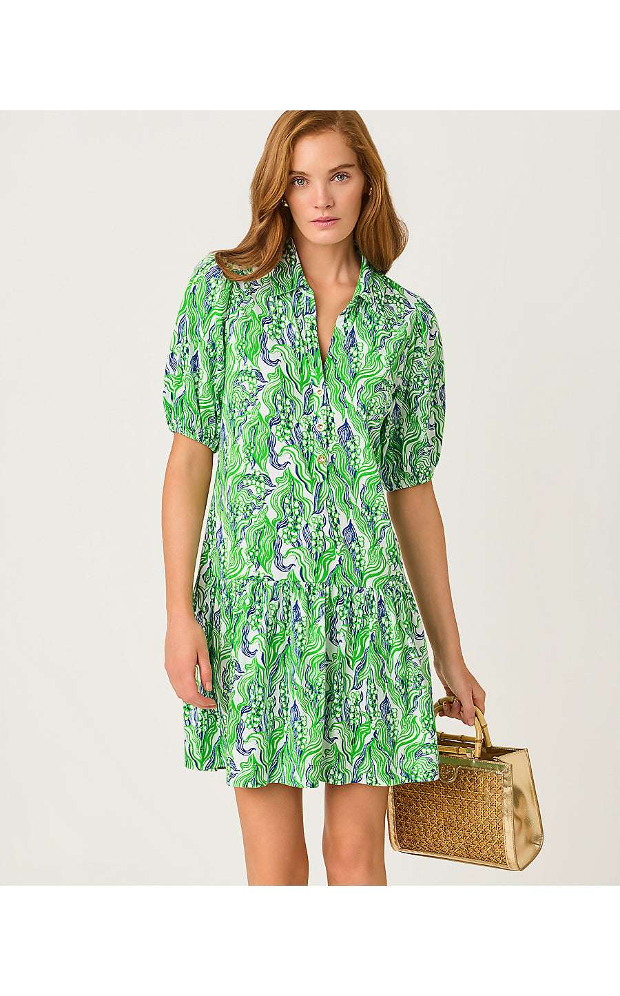 BINGLEY DRESS | PUTTING GREEN LILLY OF THE VALLEY