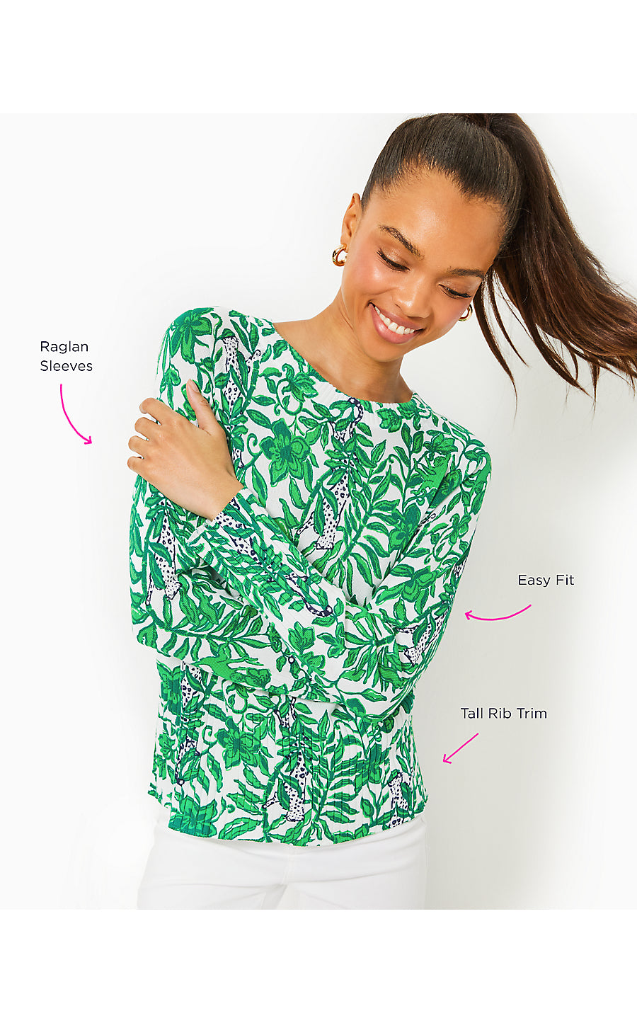 SALIMA SWEATER | FIDDLE LEAF GREEN