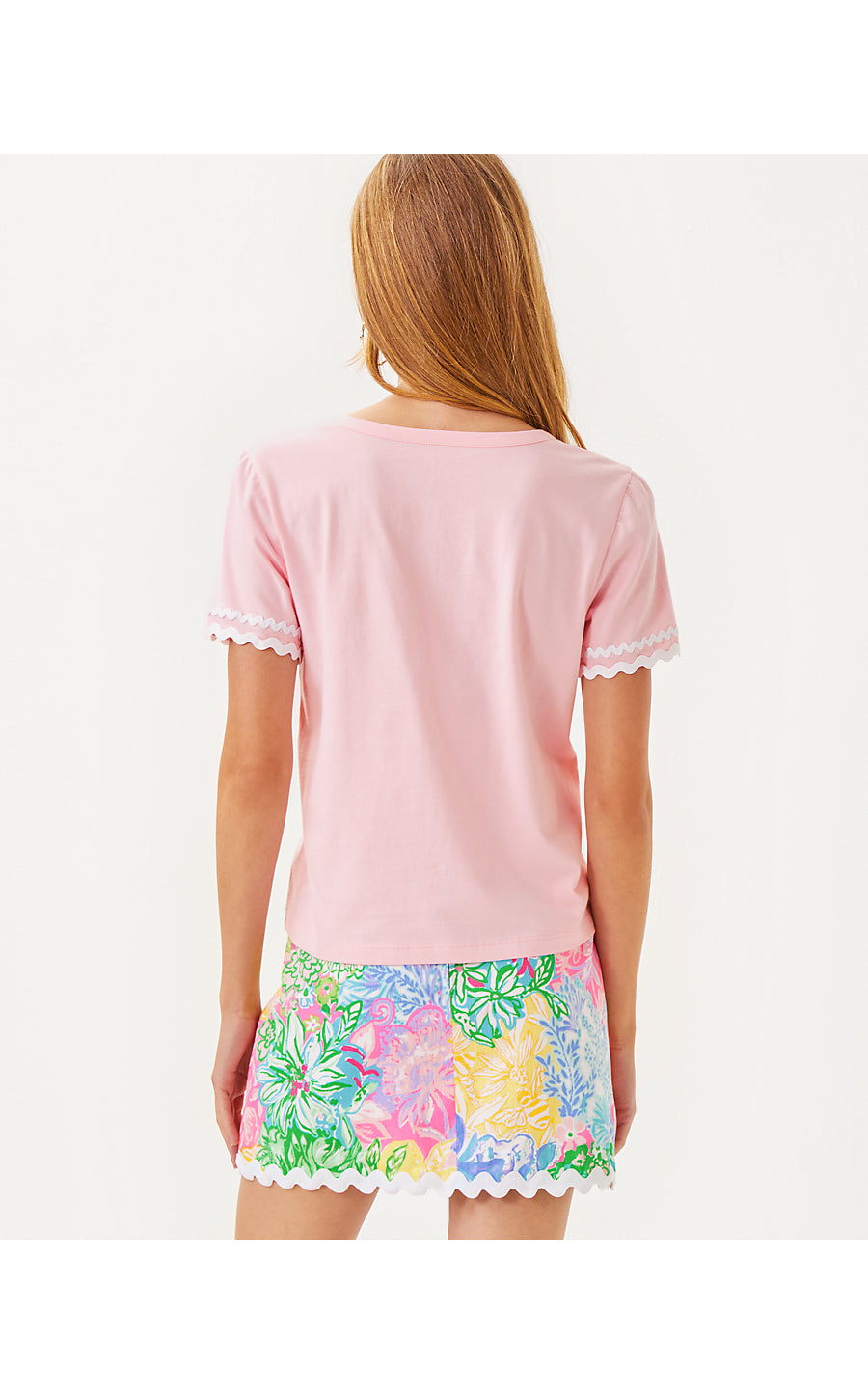 CLAIRMONT TRIMMED KNIT TOP | PINK MUSE