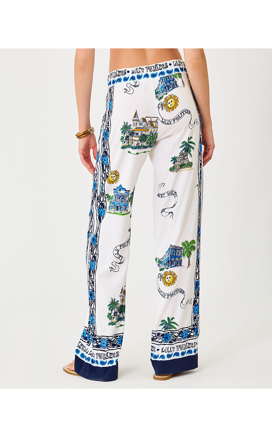 BAL HARBOUR STRETCH PALAZZO | COCONUT KEY WEST TOILE ENGINEERED PANT