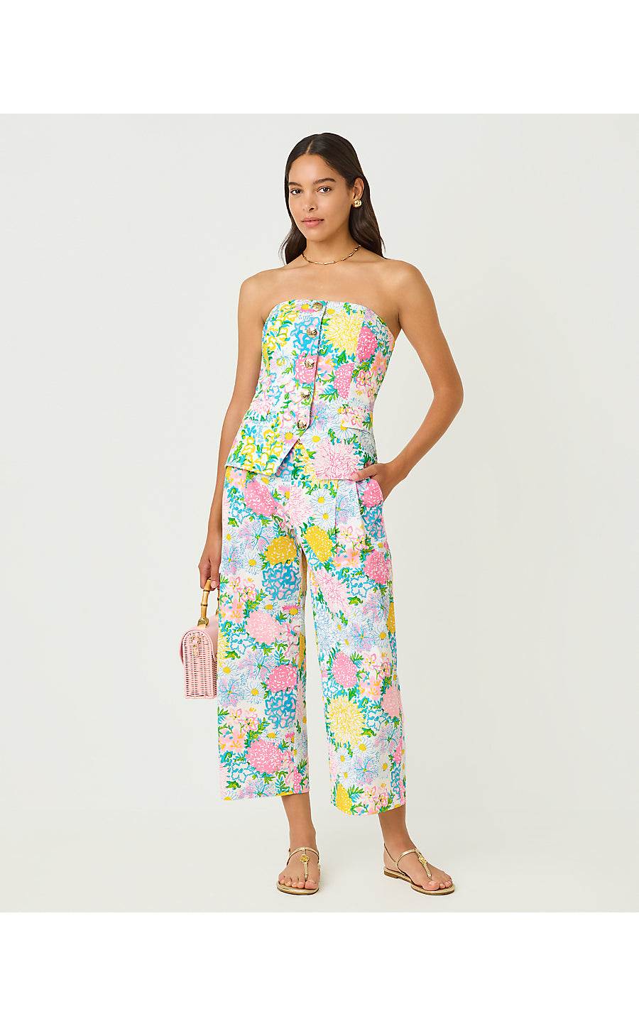 MANDALAY CROP PANT | MULTI LILLY GARDEN