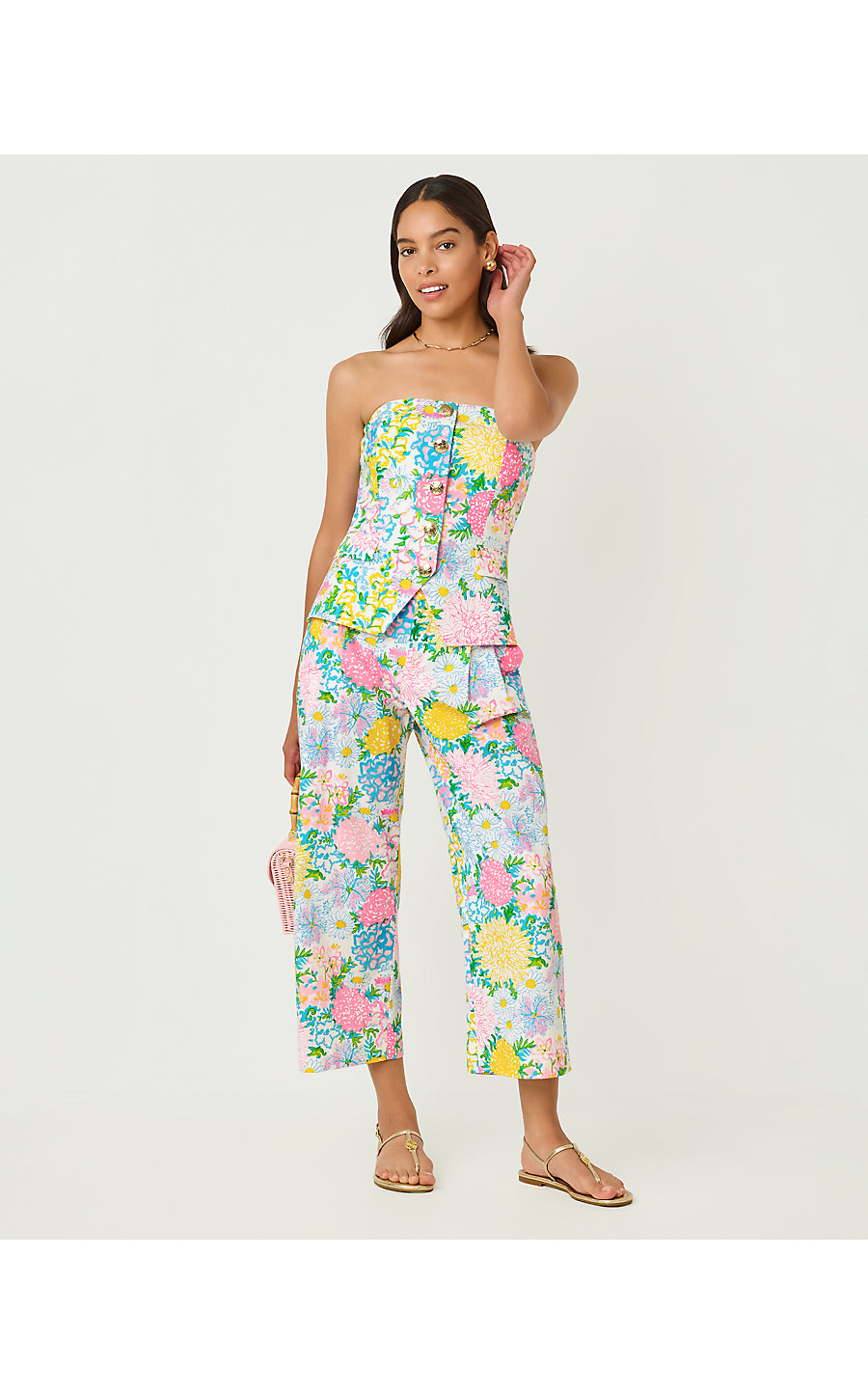MANDALAY CROP PANT | MULTI LILLY GARDEN