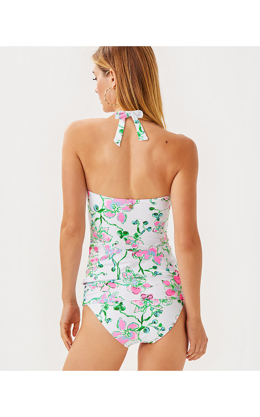 JAMILA TANKINI TOP | MULTI ORCHIDS ON THE AVENUE ENGINEERED TANKINI