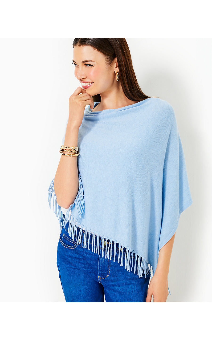 GATO PONCHO | HEATHERED BONAIRE BLUE