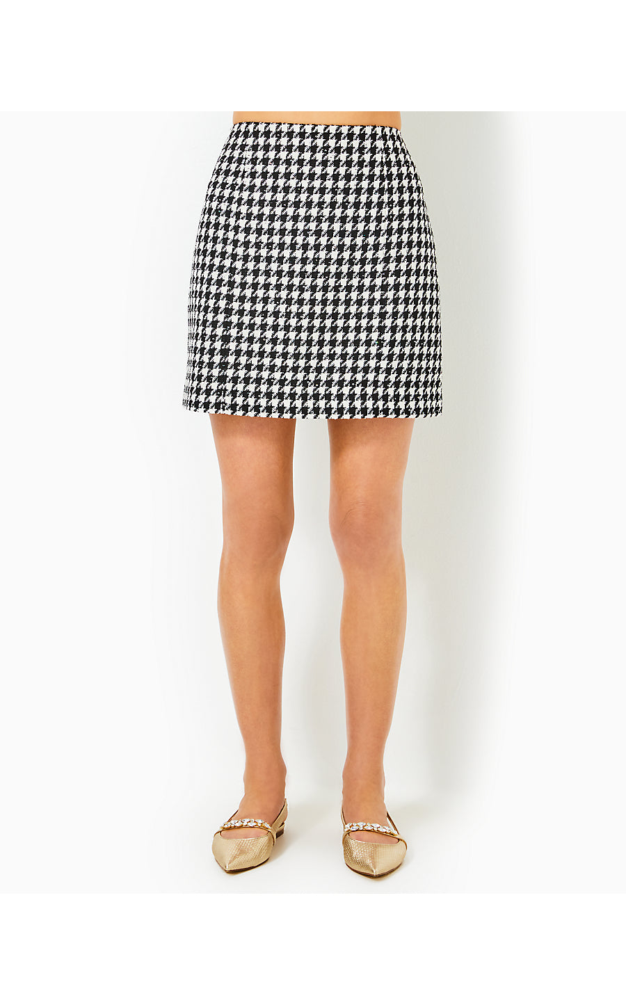 KELS MINI SKIRT | NOIR HOUNDSTOOTH