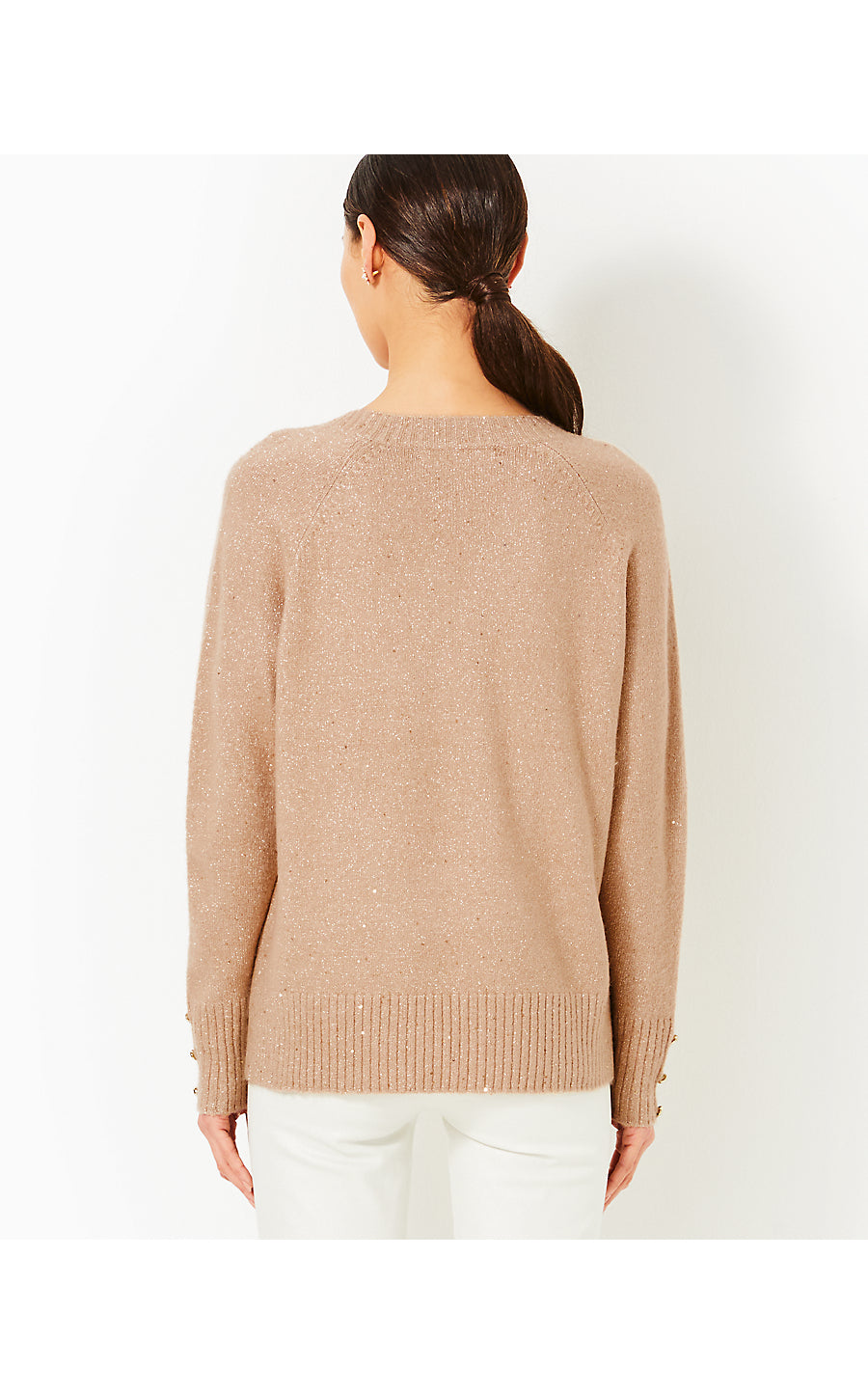 KAYCEE SEQUIN SWEATER | GOLD METALLIC