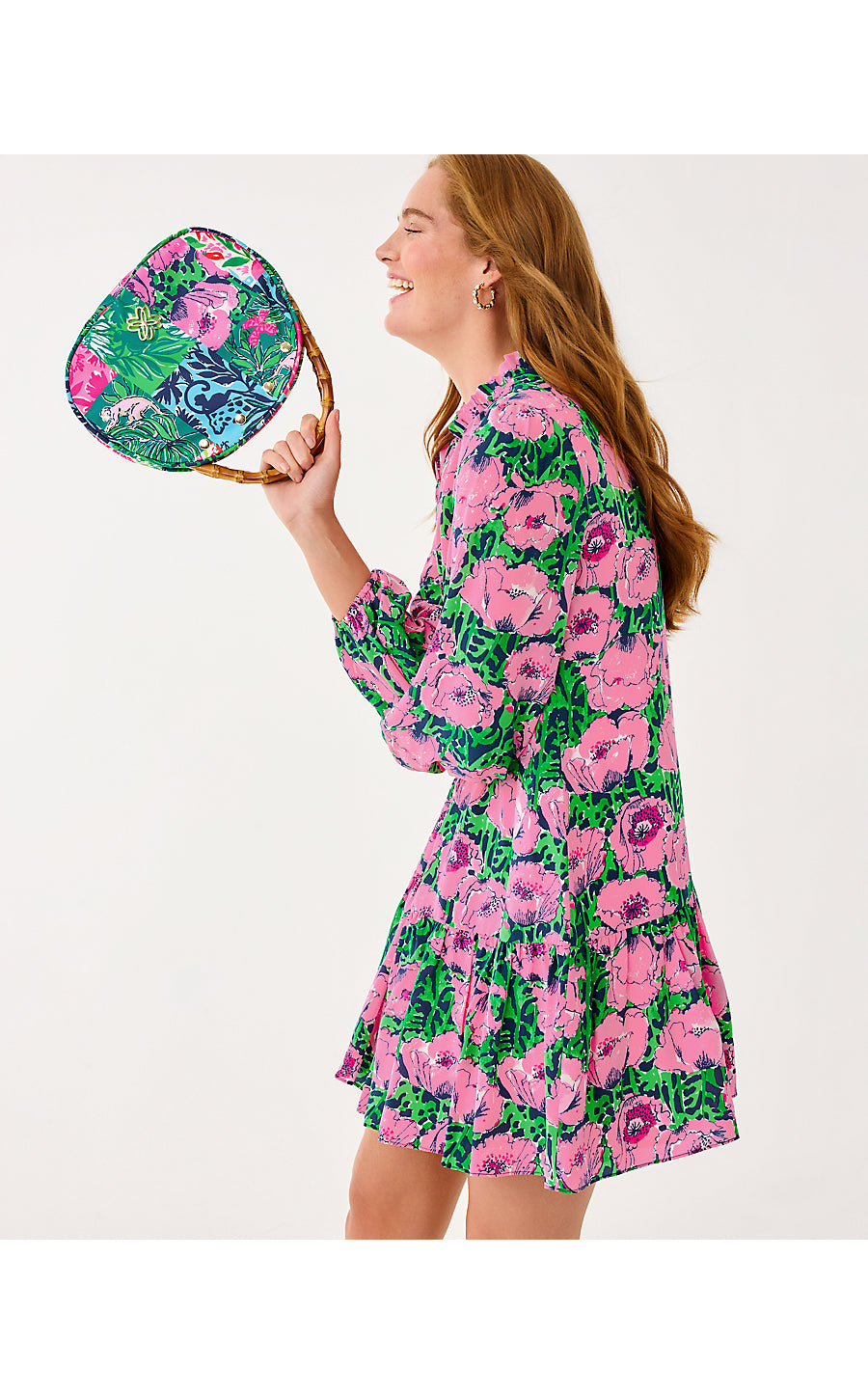 EVALINE SILK DRESS | LOW TIDE NAVY FLORRIE