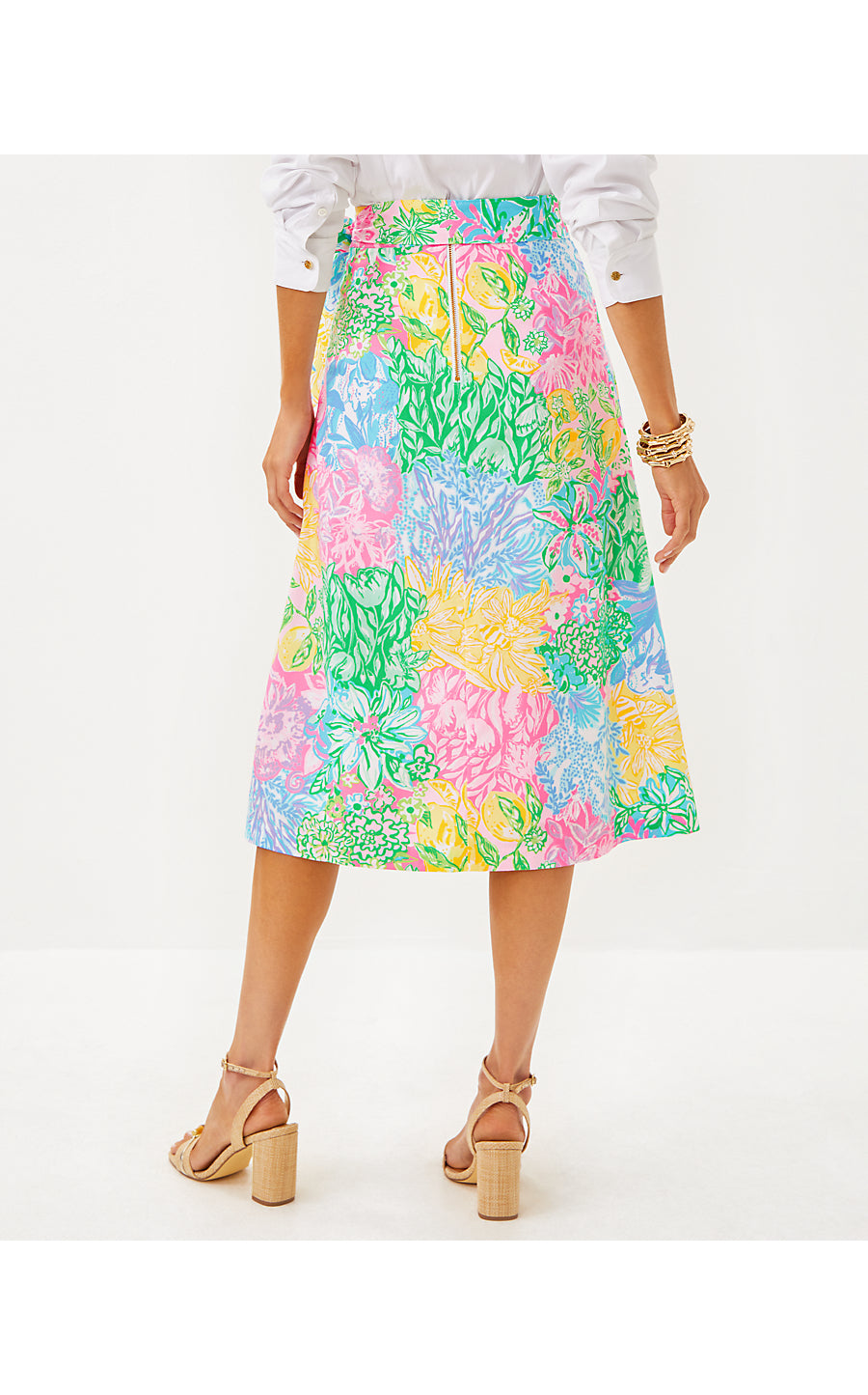 ROWENA MIDI SKIRT | MULTI BRIGHT DELIGHT PATCH