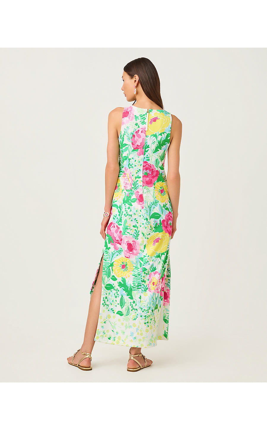 MELODIE MAXI DRESS | MULTI POPPY PARTY ENGINEERED KNIT MAXI