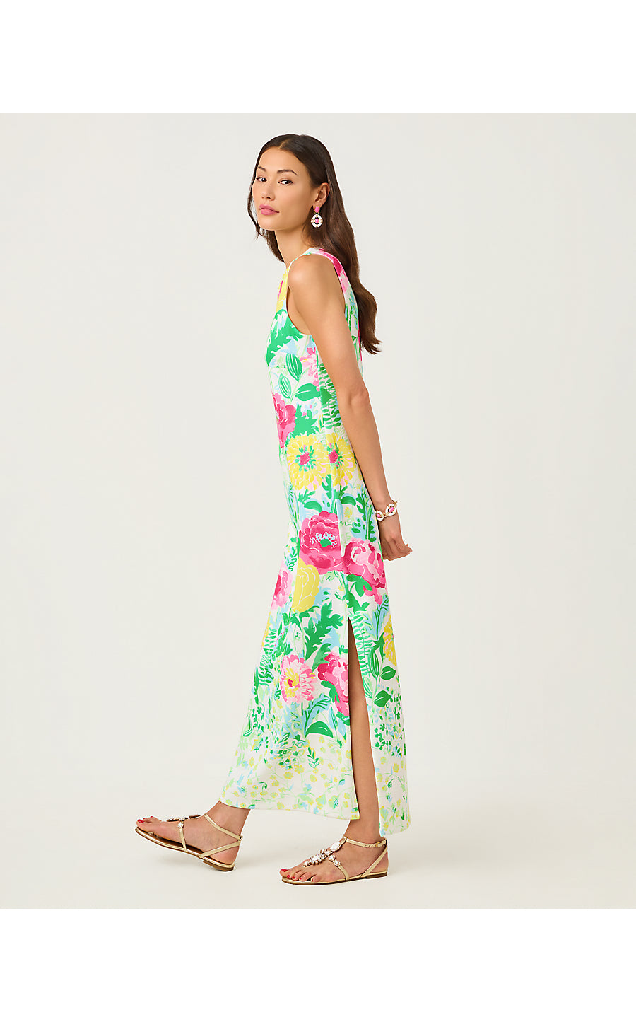MELODIE MAXI DRESS | MULTI POPPY PARTY ENGINEERED KNIT MAXI