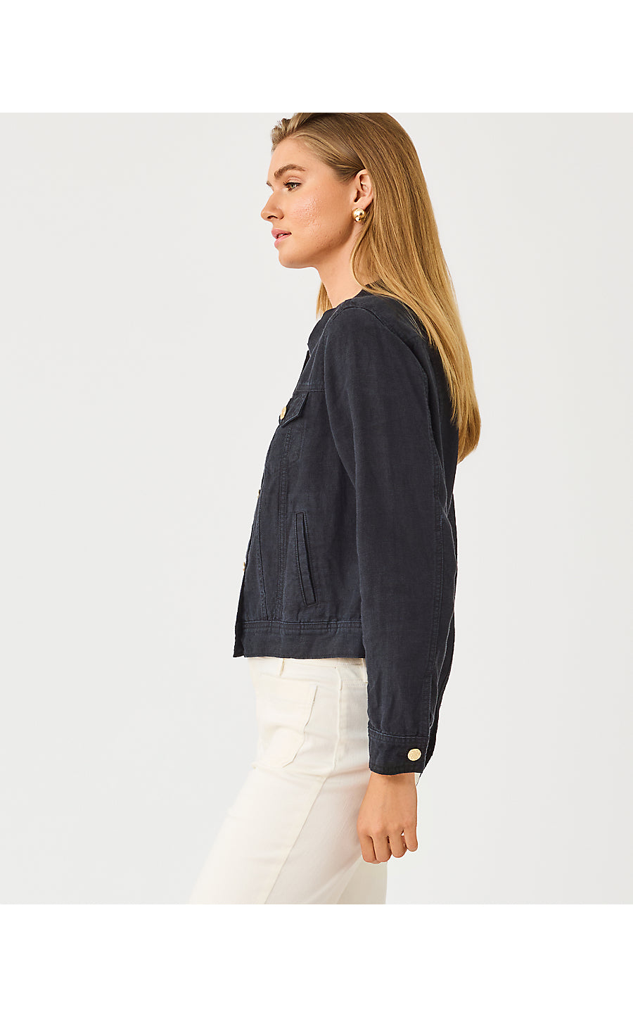SEASPRAY LINEN JACKET | NOIR X NOIR