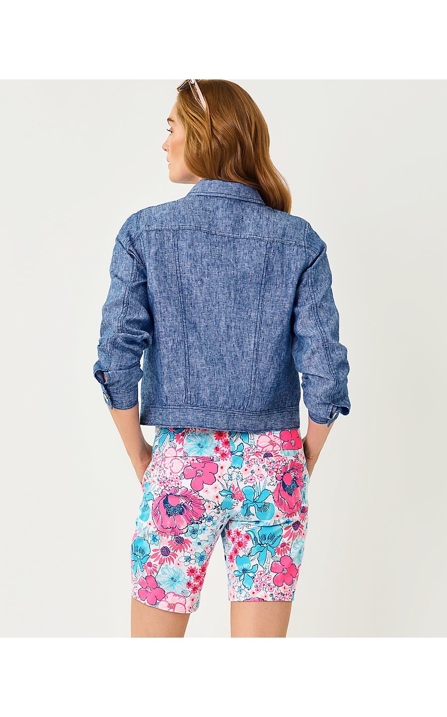 SEASPRAY LINEN JACKET | STARLIGHT NAVY X RESORT WHITE