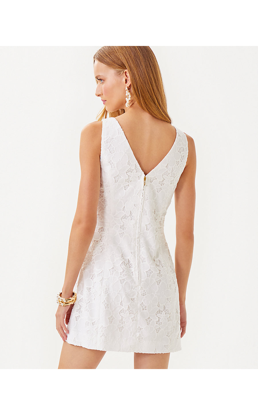 JULES SKIRTED ROMPER | RESORT WHITE FLOWER BUNCH CUT WORK EMBROIDERY