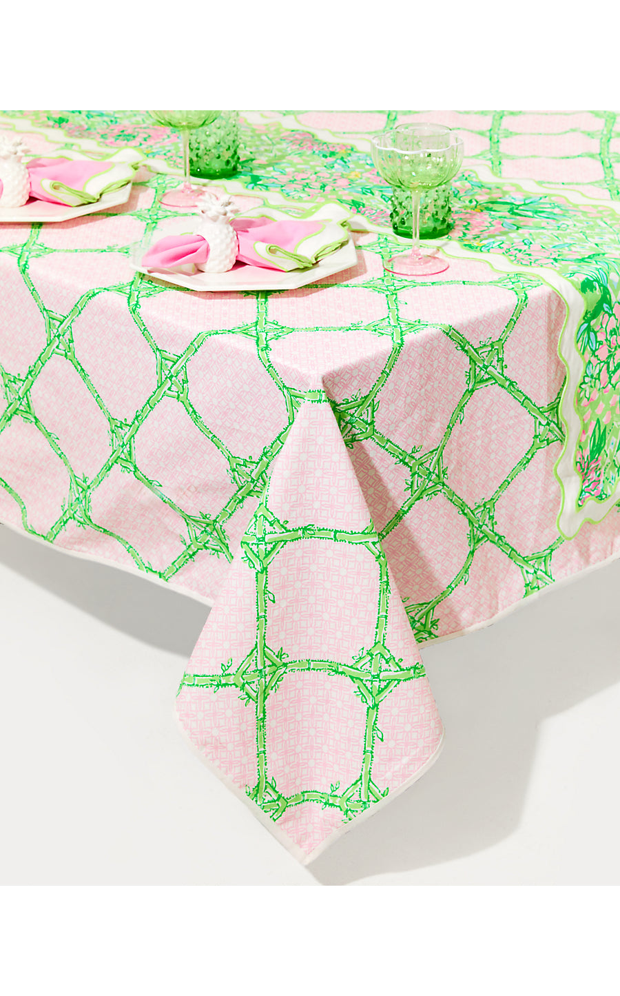 PRINTED TABLE CLOTH | PINK MUSE