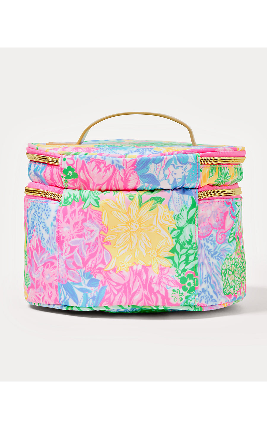 GWP ROUND COSMETIC CASE | MULTI BRIGHT DELIGHT PATCH ACCESSORIES SMALL