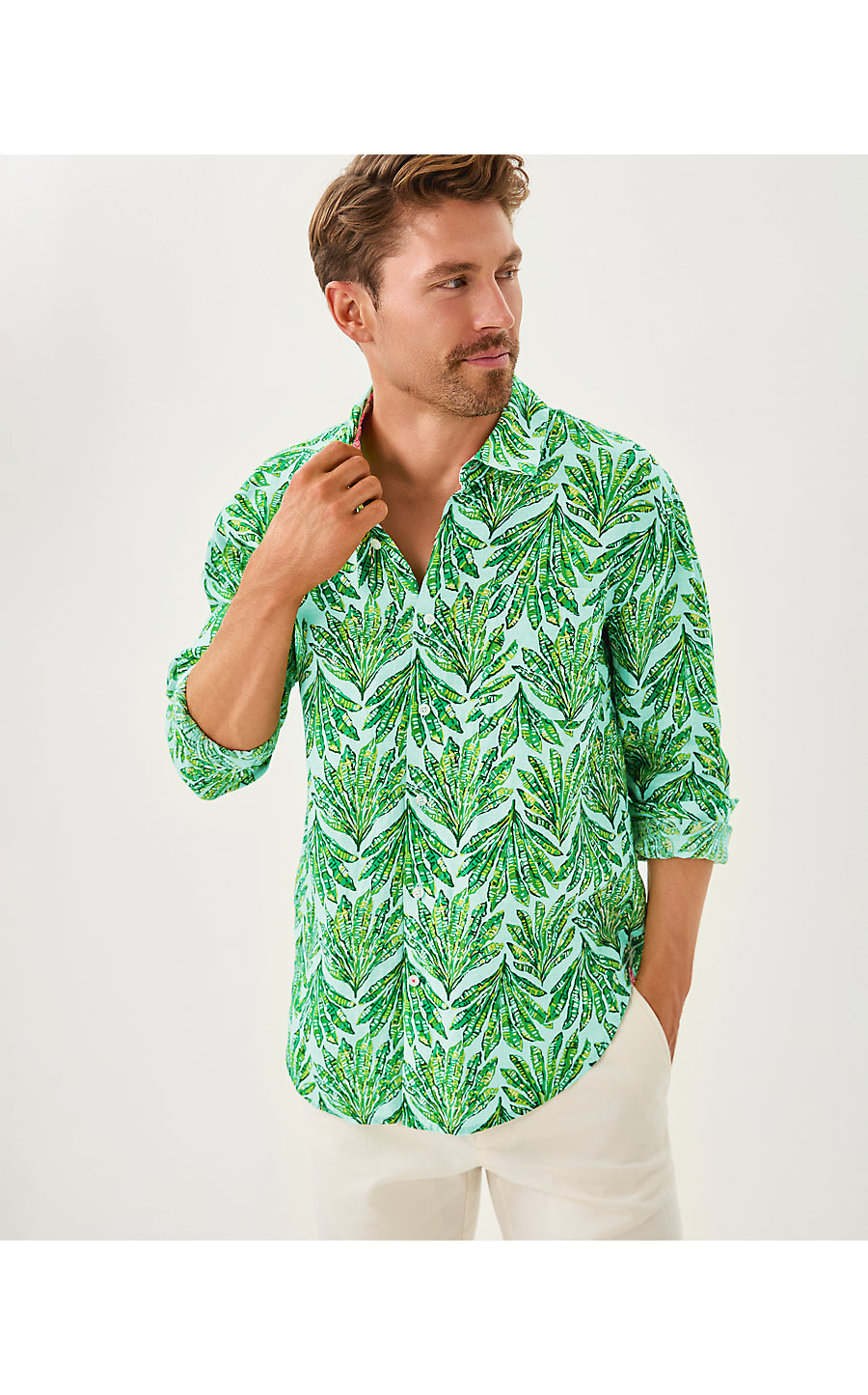 MENS STUFF ADDISON SHIRT | KITTS GREEN SHADY BABE