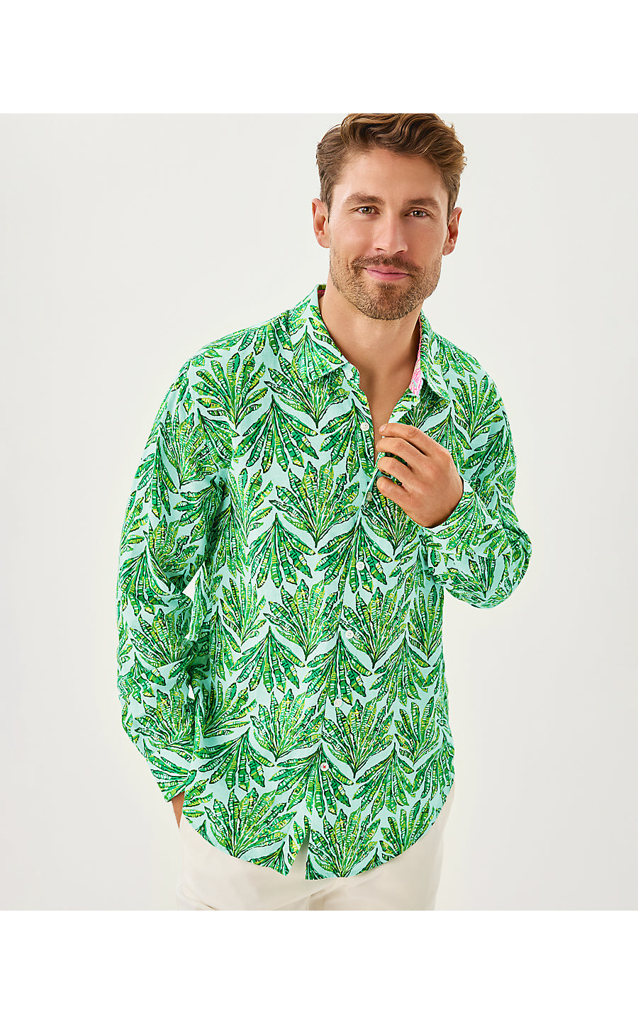 MENS STUFF ADDISON SHIRT | KITTS GREEN SHADY BABE