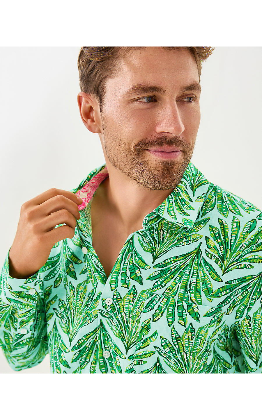 MENS STUFF ADDISON SHIRT | KITTS GREEN SHADY BABE
