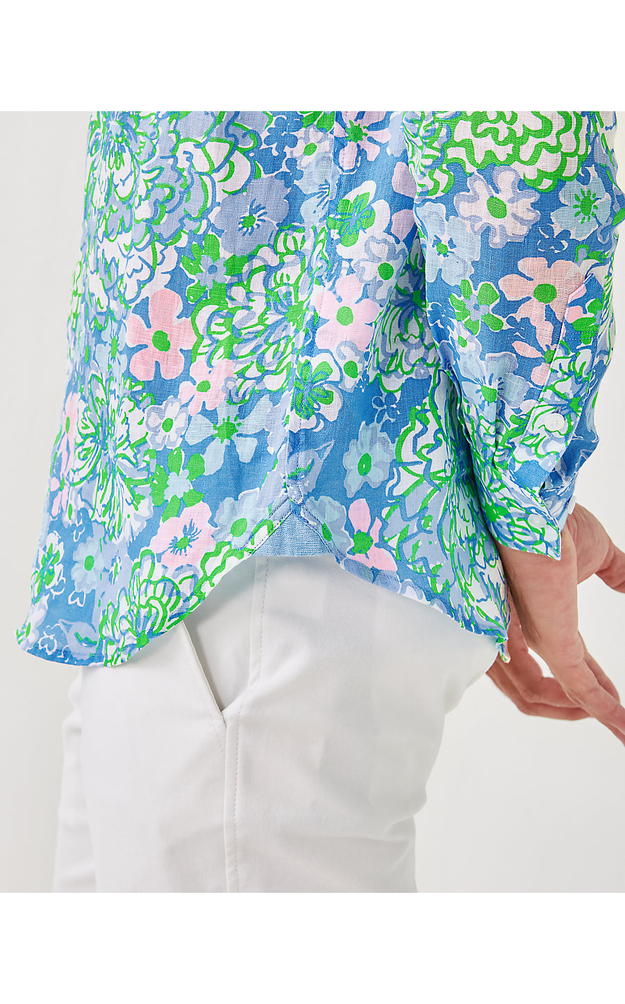 MEN'S STUFF ADDISON SHIRT | SUNWASHED BLUE PLUMES IN BLOOM