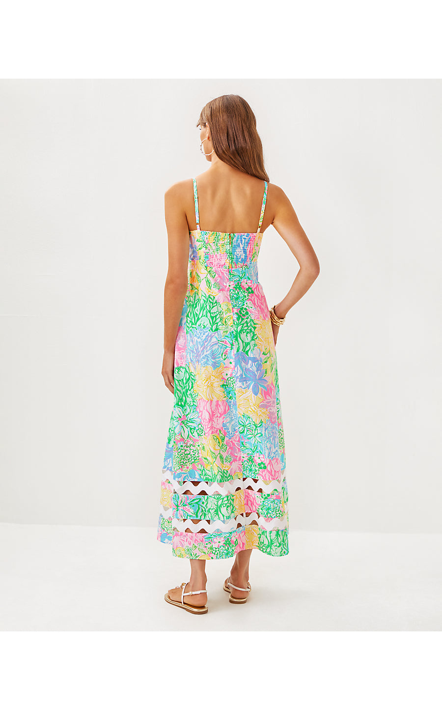 HALIEY MIDI DRESS | MULTI BRIGHT DELIGHT PATCH