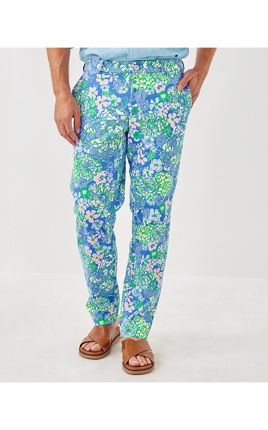 MENS STUFF MIZNER STRETCH PANTS | SUNWASHED BLUE PLUMES IN BLOOM