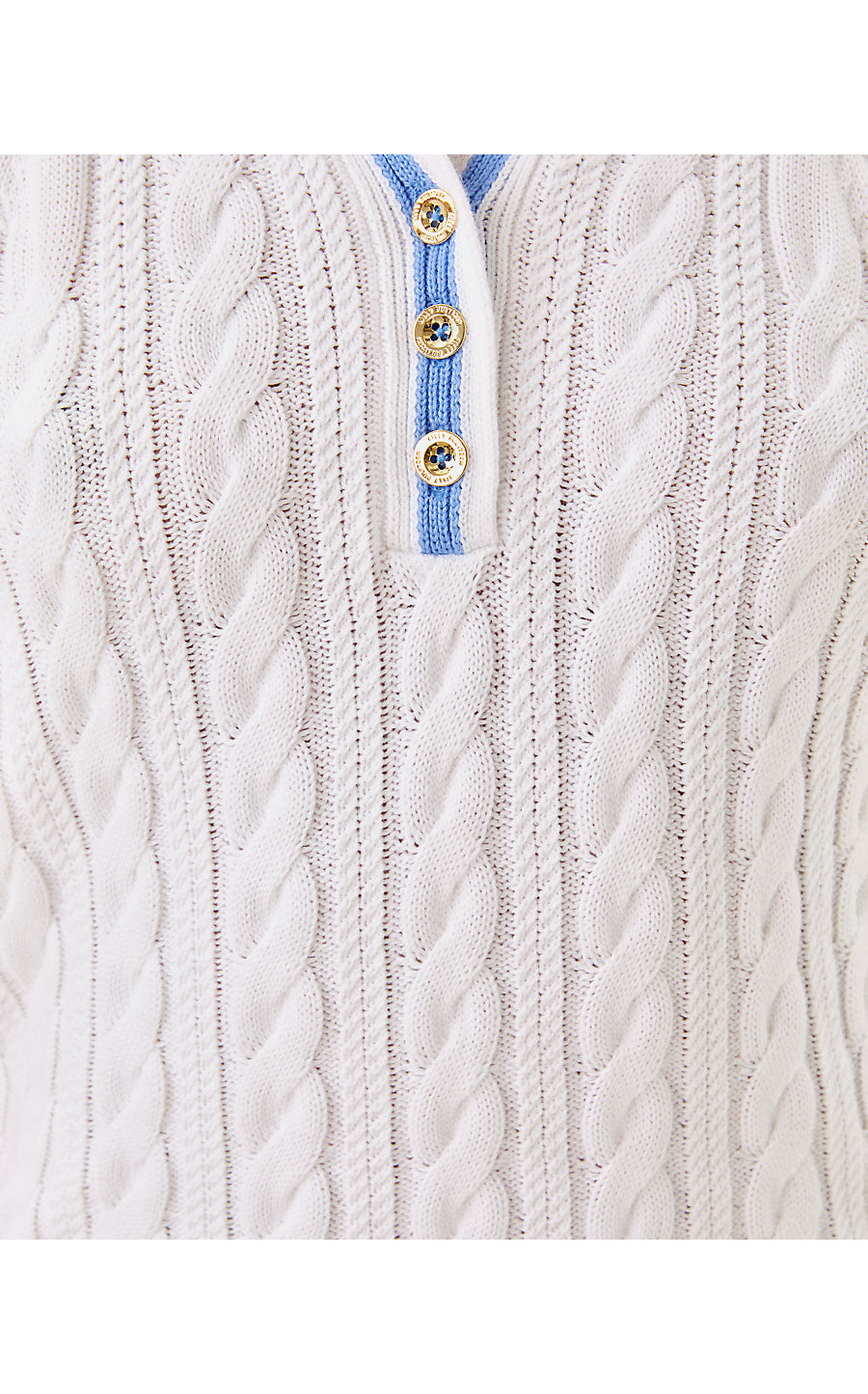 SUZETTE SWEATER TANK | RESORT WHITE X JACARANDA BLUE TIPPING