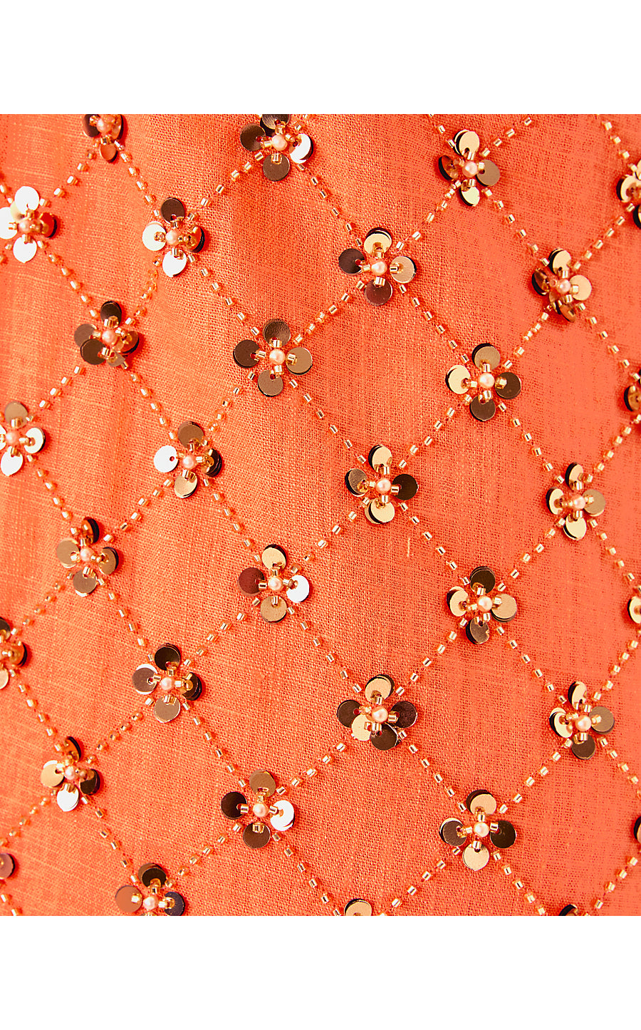 TAMALA DRESS | PAPAYA BEADED SEQUIN EMBELLISHED SEQUIN BLEND